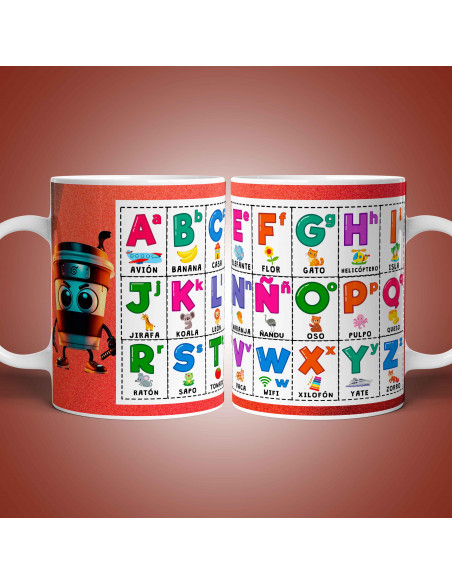 PLANTILLAS TAZAS ABC ABECEDARIO MEMES BRAINROT ITALIANOS