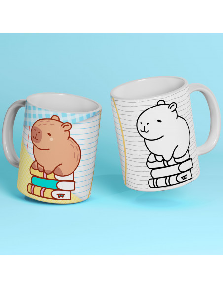 PLANTILLAS TAZAS COLOREAR CAPYBARA CAPIBARA CARPINCHO
