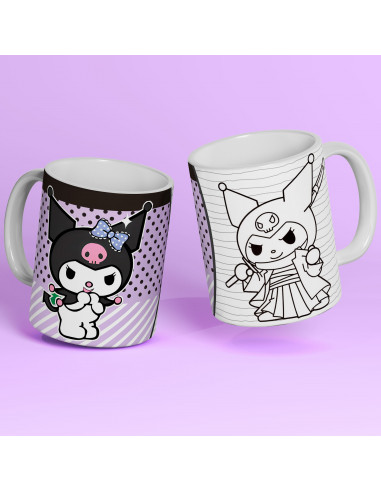 PLANTILLAS TAZAS COLOREAR KITTY...