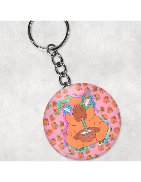 PLANTILLAS PARA LLAVEROS REDONDOS CAPYBARA DIA DEL NIÑO