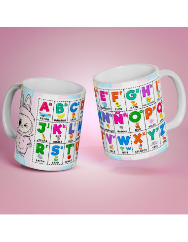 PLANTILLAS TAZAS ABC ABECEDARIO LABUBU