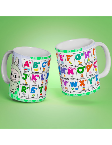 PLANTILLAS TAZAS ABC ABECEDARIO LABUBU