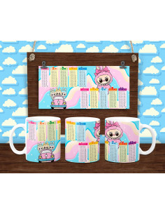 PLANTILLAS TAZAS TABLA LABUBU