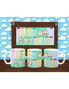 PLANTILLAS TAZAS TABLA LABUBU 2