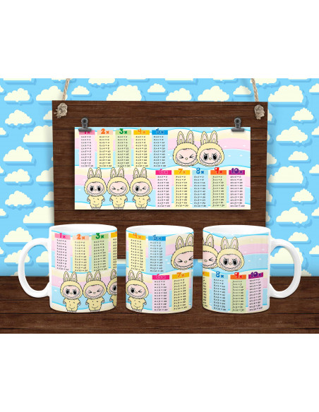 PLANTILLAS TAZAS TABLA LABUBU