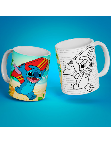 PLANTILLAS TAZAS COLOREAR STITCH