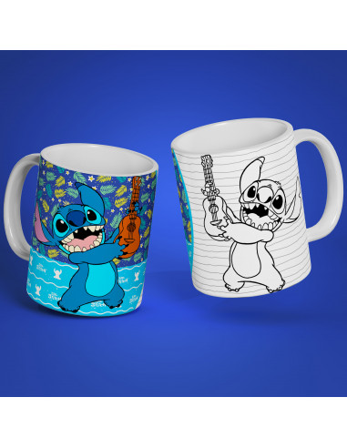 PLANTILLAS TAZAS COLOREAR STITCH