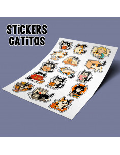 PLANTILLAS STICKERS GATITOS
