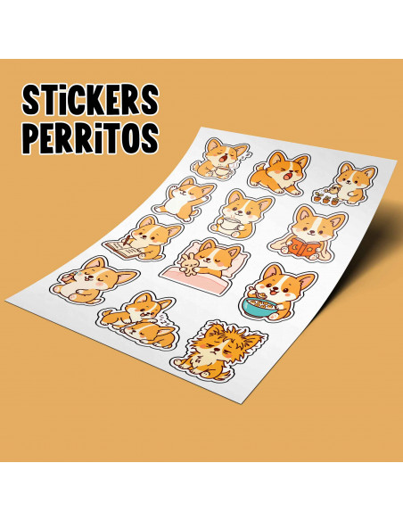 PLANTILLAS STICKERS PERRITOS