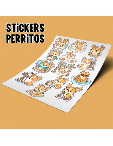 PLANTILLAS STICKERS PERRITOS