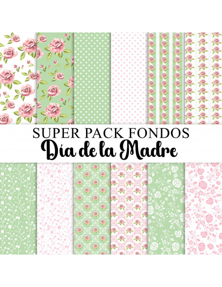 SUPER PACK DE FONDOS / PAPELES DEL DIA DE LA MADRE