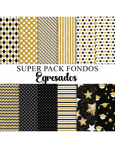 SUPER PACK DE FONDOS / PAPELES EGRESADOS