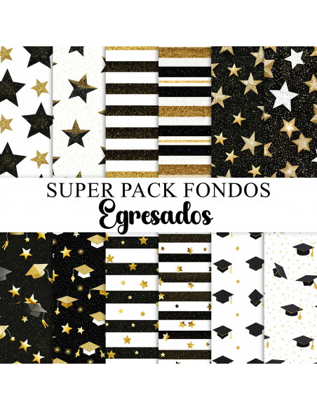 SUPER PACK DE FONDOS / PAPELES EGRESADOS