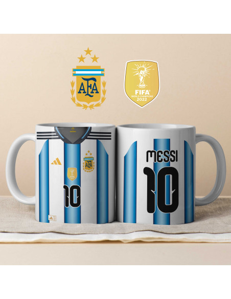 PLANTILLA TAZA CAMISETA TITULAR ARGENTINA MUNDIAL 2026