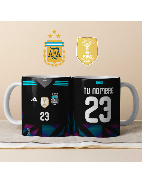 PLANTILLA TAZA CAMISETA ARQUERO DIBU MARTINEZ ARGENTINA MUNDIAL 2026