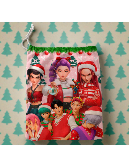PLANTILLAS BOLSITAS NAVIDAD GUERRERAS K POP DEMON HUNTERS