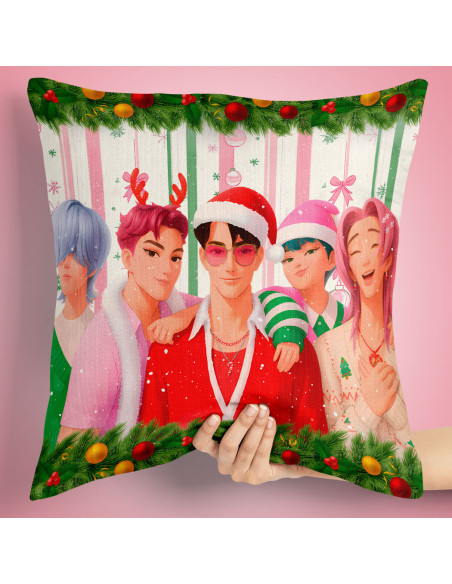 PLANTILLAS ALMOHADONES NAVIDAD GUERRERAS K POP DEMON HUNTERS