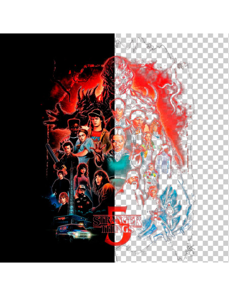 PLANTILLAS REMERAS  STRANGER THINGS 5 PACK 1