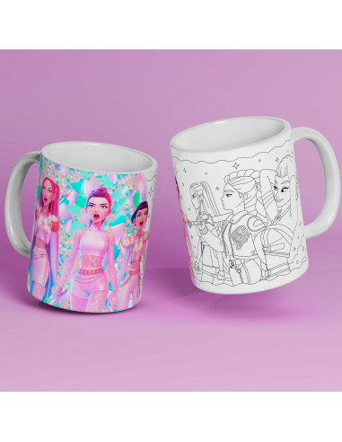 PLANTILLAS TAZAS GUERRERAS K POP...