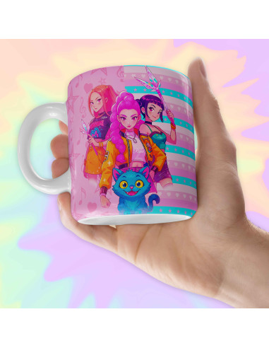 PLANTILLAS TAZAS GUERRERAS K POP DEMON HUNTERS PACK 3