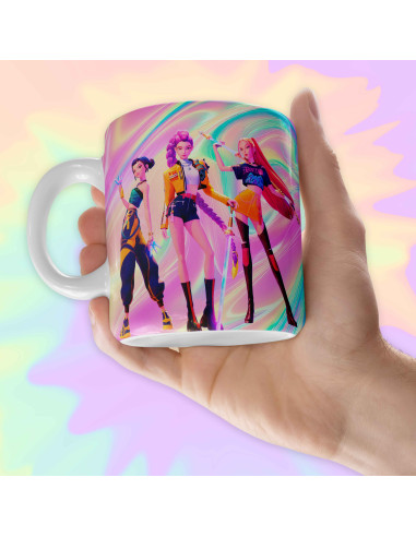 PLANTILLAS TAZAS GUERRERAS K POP DEMON HUNTERS PACK 3