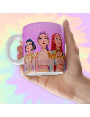 PLANTILLAS TAZAS GUERRERAS K POP DEMON HUNTERS PACK 3