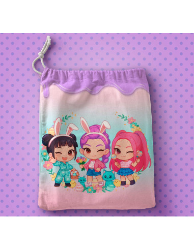 PLANTILLAS BOLSITAS PASCUAS GUERRERAS K POP DEMON HUNTER