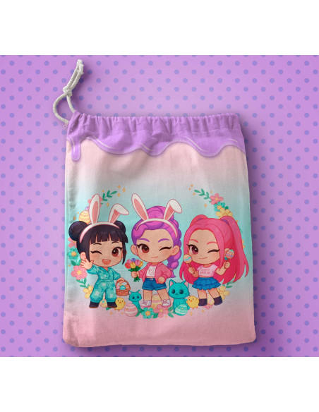 PLANTILLAS BOLSITAS PASCUAS GUERRERAS K POP DEMON HUNTER