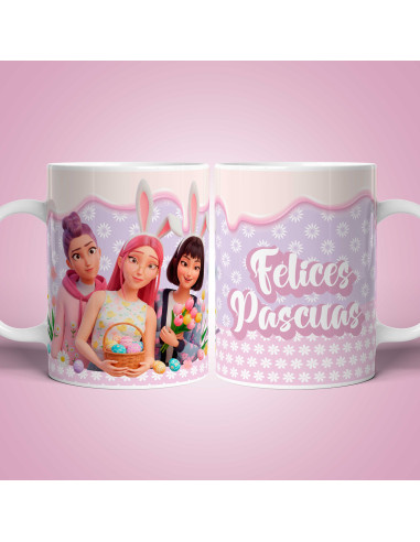 PLANTILLAS TAZAS PASCUAS GUERRERAS K POP DEMON HUNTER