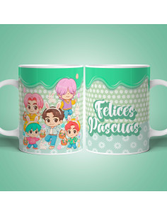 PLANTILLAS TAZAS PASCUAS GUERRERAS K POP DEMON HUNTER 2