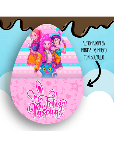 ALMOHADONES HUEVITO PASCUAS GUERRERAS K POP DEMON HUNTER