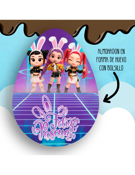 ALMOHADONES HUEVITO PASCUAS GUERRERAS K POP DEMON HUNTER