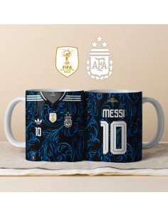 PLANTILLA TAZA CAMISETA SUPLENTE ARGENTINA MUNDIAL 2026