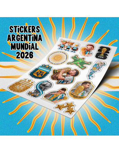 PLANTILLAS PARA STICKERS ARGENTINA MUNDIAL 2026 ESTILO BORDADO
