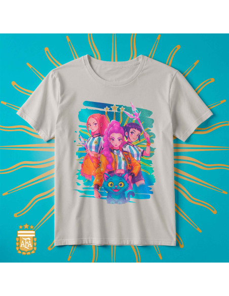 PLANTILLAS REMERAS GUERRERAS K POP DEMON HUNTERS ARGENTINA