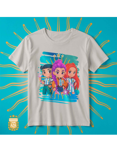 PLANTILLAS REMERAS GUERRERAS K POP DEMON HUNTERS ARGENTINA