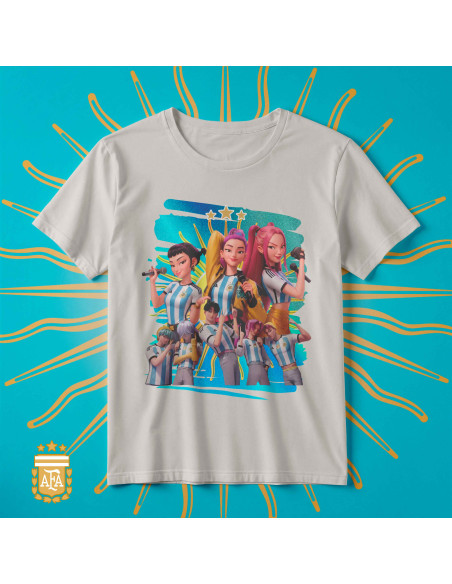 PLANTILLAS REMERAS GUERRERAS K POP DEMON HUNTERS ARGENTINA