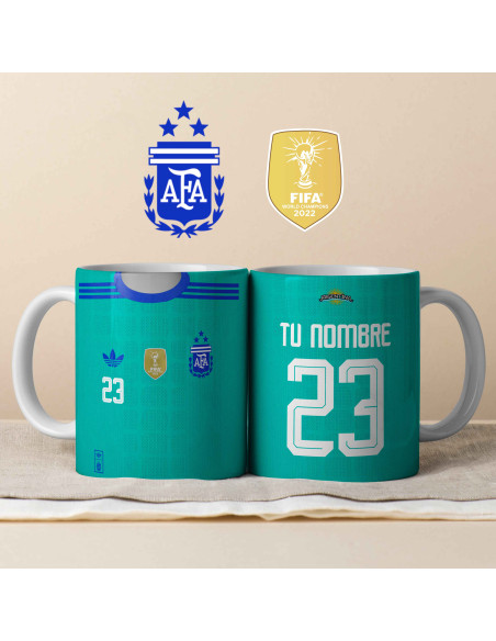 PLANTILLA TAZA CAMISETA ARQUERO PACK 2 DIBU MARTINEZ ARGENTINA MUNDIAL 2026