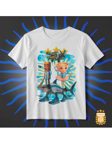 PLANTILLAS REMERAS INFANTILES ARGENTINA PACK 3