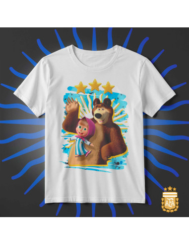 PLANTILLAS REMERAS INFANTILES ARGENTINA PACK 3