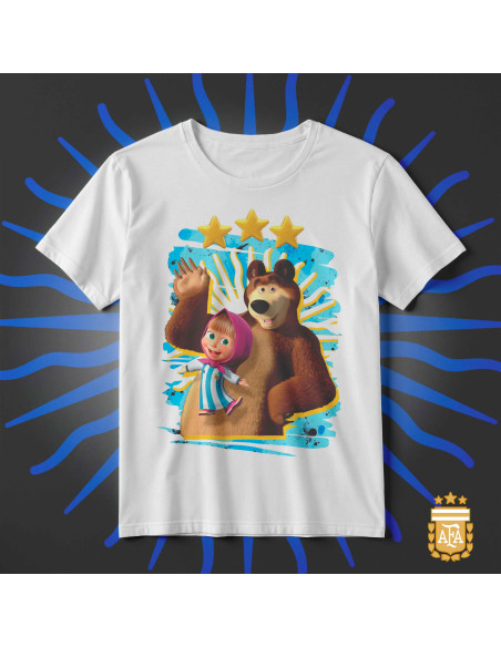 PLANTILLAS REMERAS INFANTILES ARGENTINA PACK 3