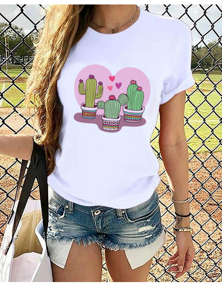 REMERAS CACTUS FLORES