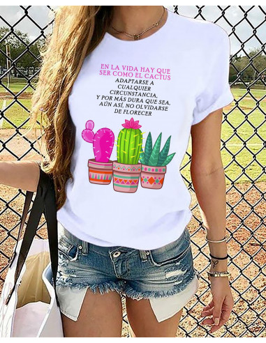 REMERAS CACTUS FLORES REMERAS CACTUS FLORES