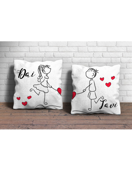 Almohadón Pareja Dibujitos