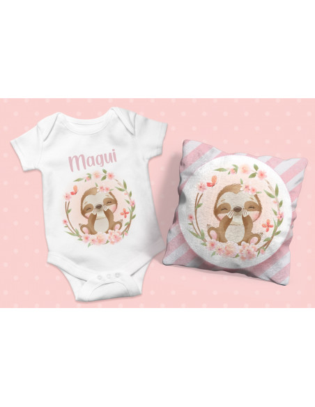 ALMOHADONES + ANIMALITOS BEBE NENA