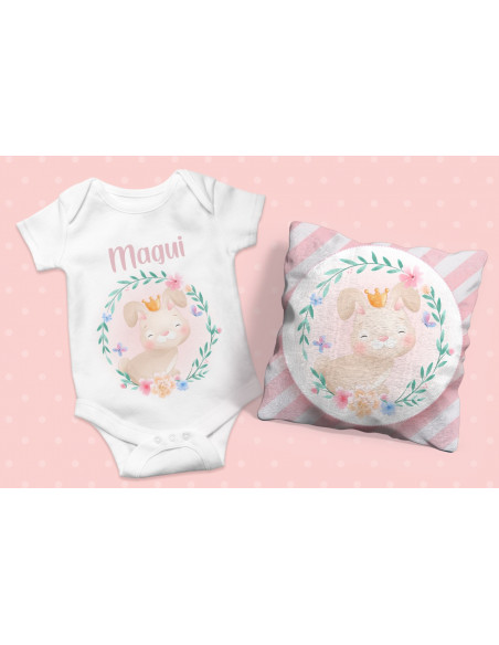 ALMOHADONES + ANIMALITOS BEBE NENA