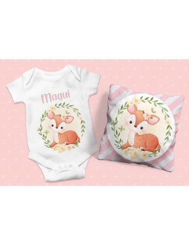 ALMOHADONES + ANIMALITOS BEBE NENA