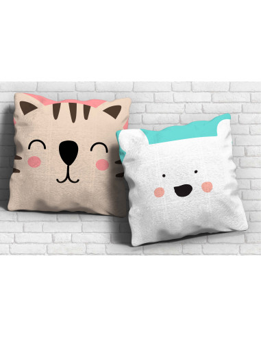 ALMOHADONES CARA ANIMALITOS