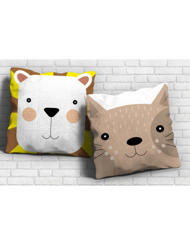 ALMOHADONES CARA ANIMALITOS