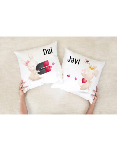 ALMOHADONES DIBUJITOS PAREJA